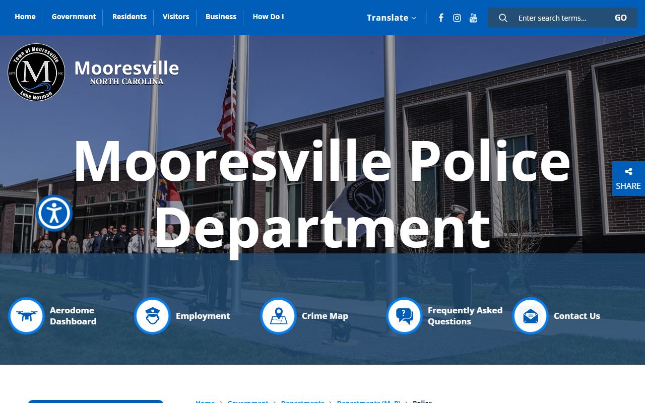 Mooresville phone directory police non-emergency contact page