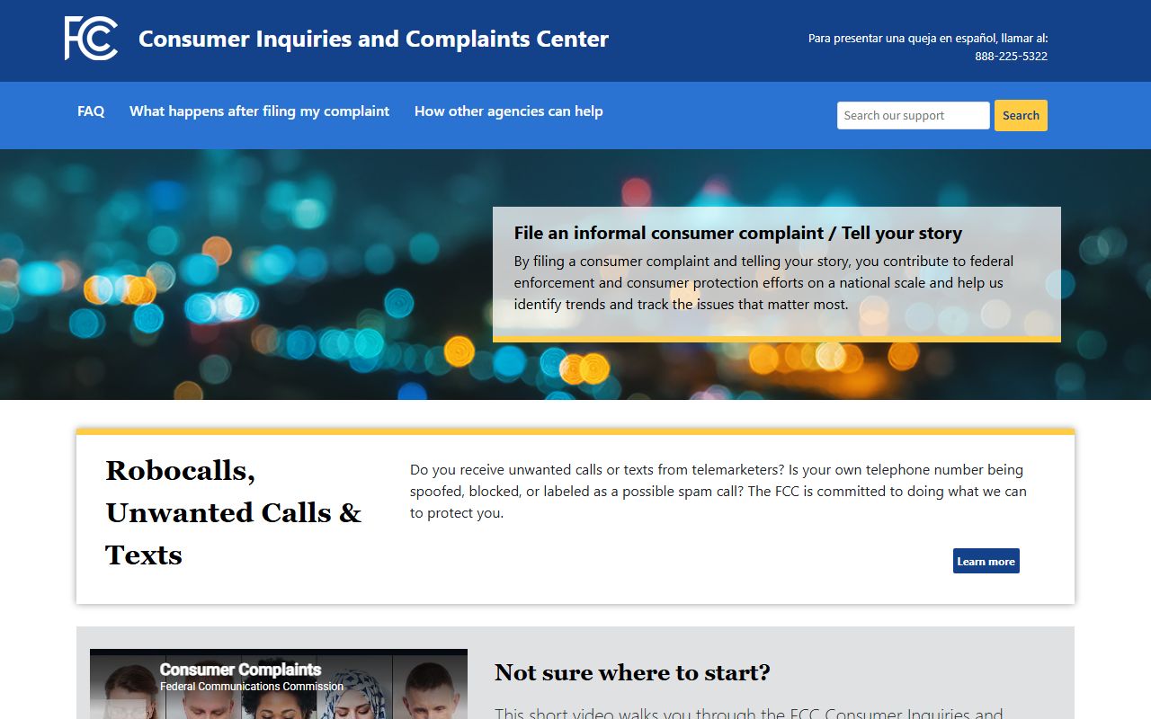 Mooresville phone code FCC complaint center record